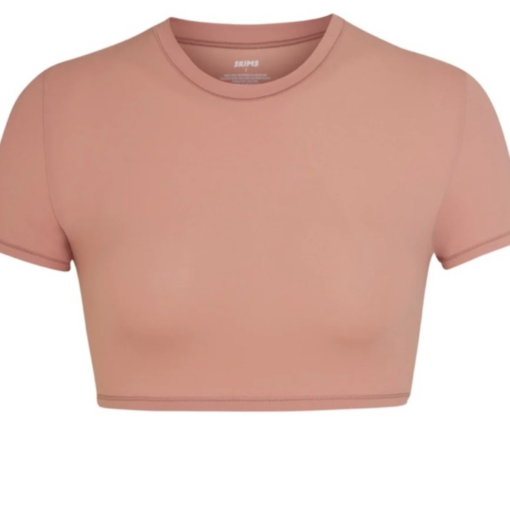 SKIMS Women's Blush Short Sleeve Crop Top